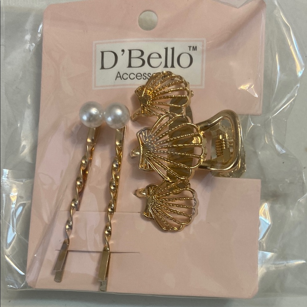 D’Bello Gold Hair Accessory Set